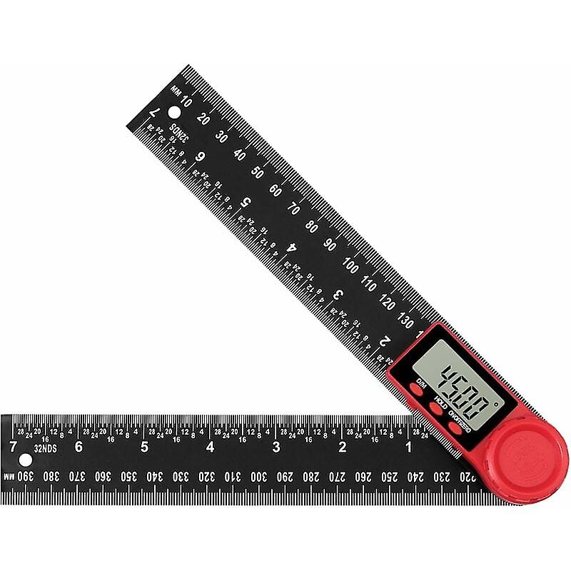 1 Pcs 360 Degree Dual Scale Digital Angle Protractor, 200mm Angle Ruler with LCD Display and Lock Function, Protractor for Engineering, Woodworking,