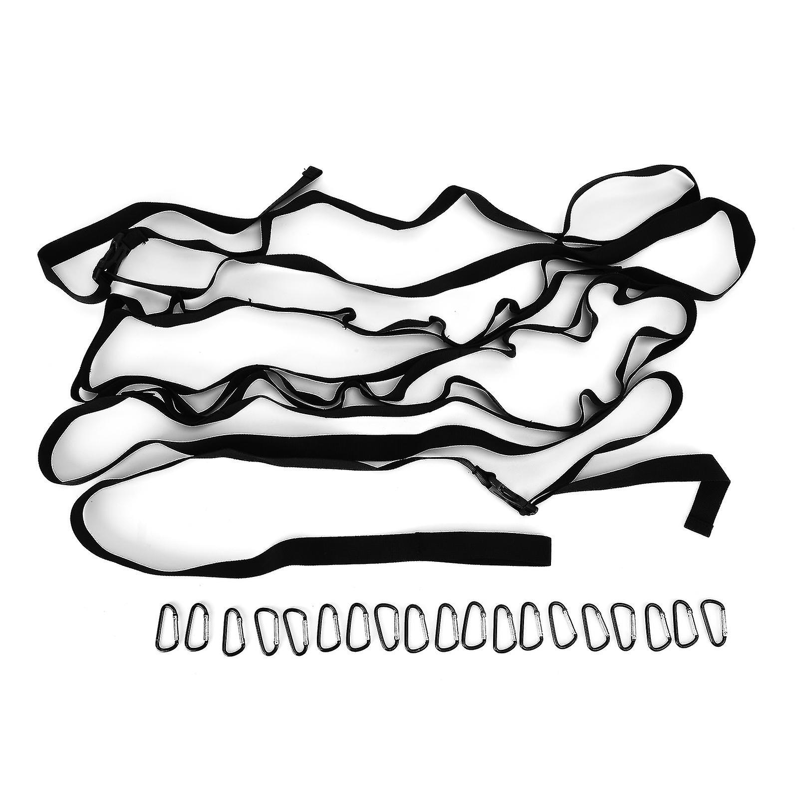 Outdoor Camping Lanyard Hanger with 19 Storage Loops for Hanging Gear, Durable Camping Equipment Organizer Strap
