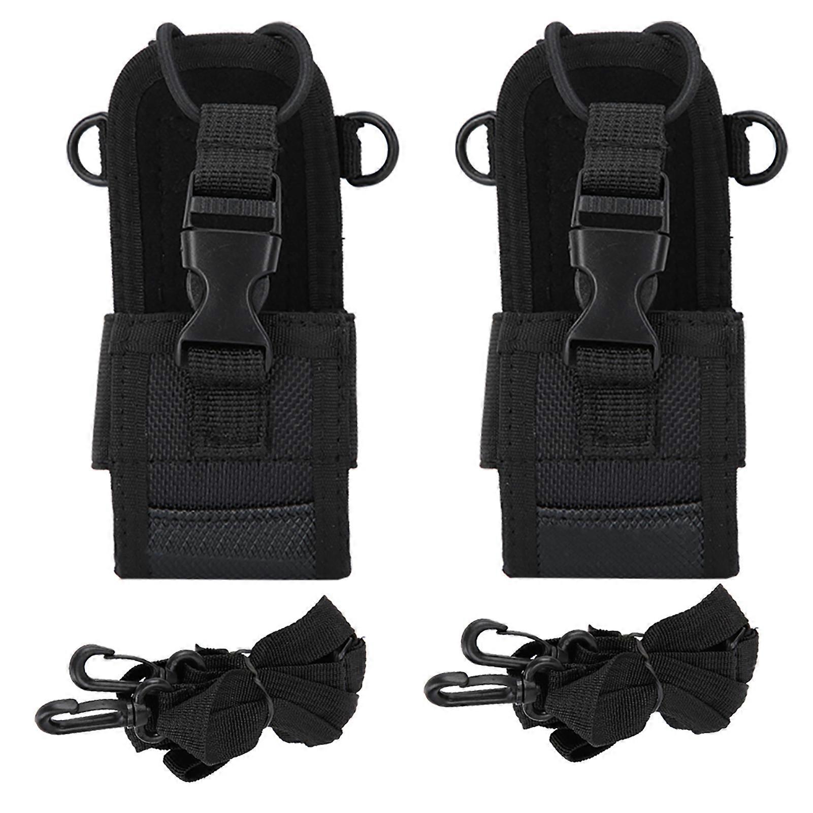 2PCS Universal Nylon Adjustable Wide Shoulder Strap for Walkie Talkie with Protective Cover Durable Comfortable and Secure Fit
