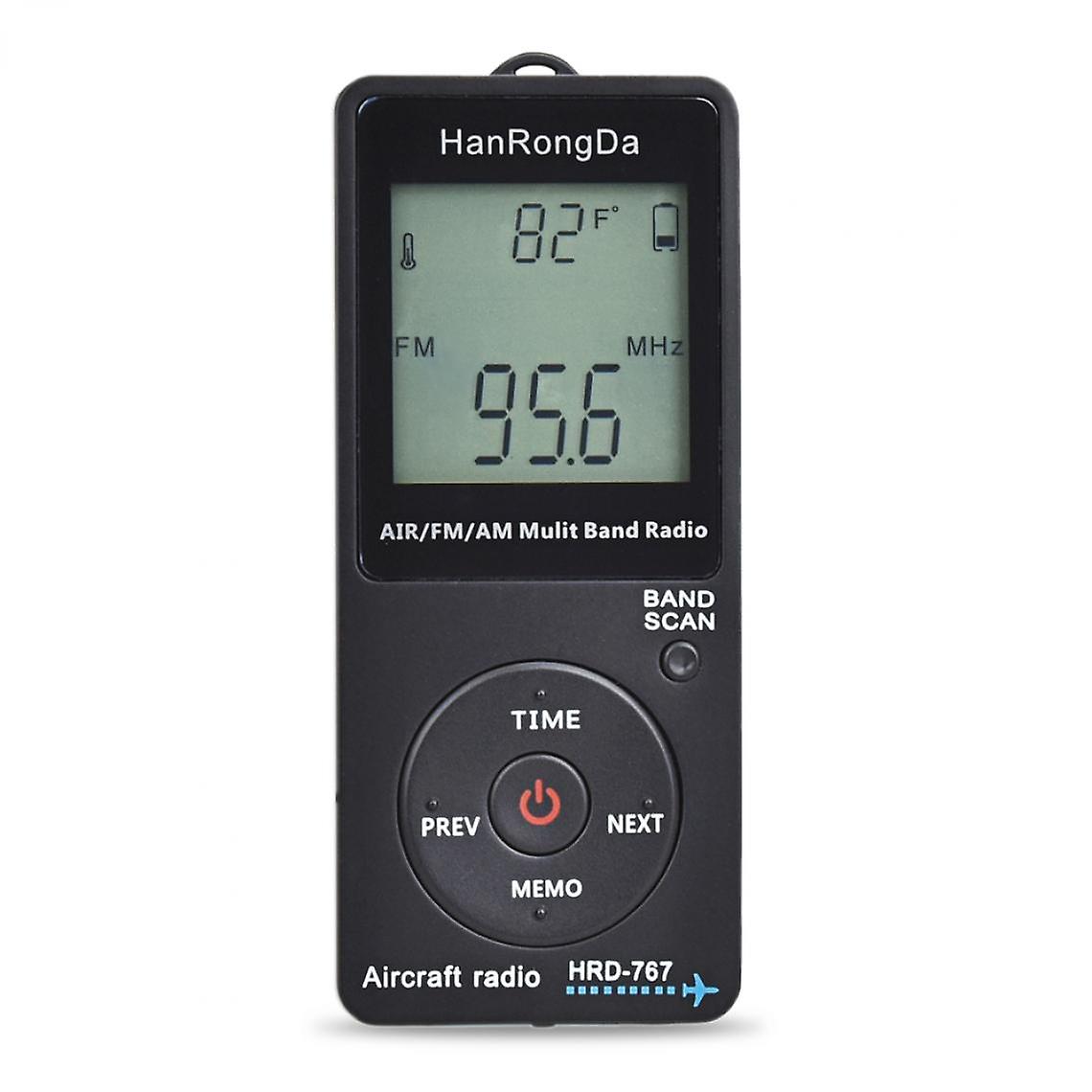 Portable Radio Aircraft With X Receiver With Lcd Display, Lock Button(black)