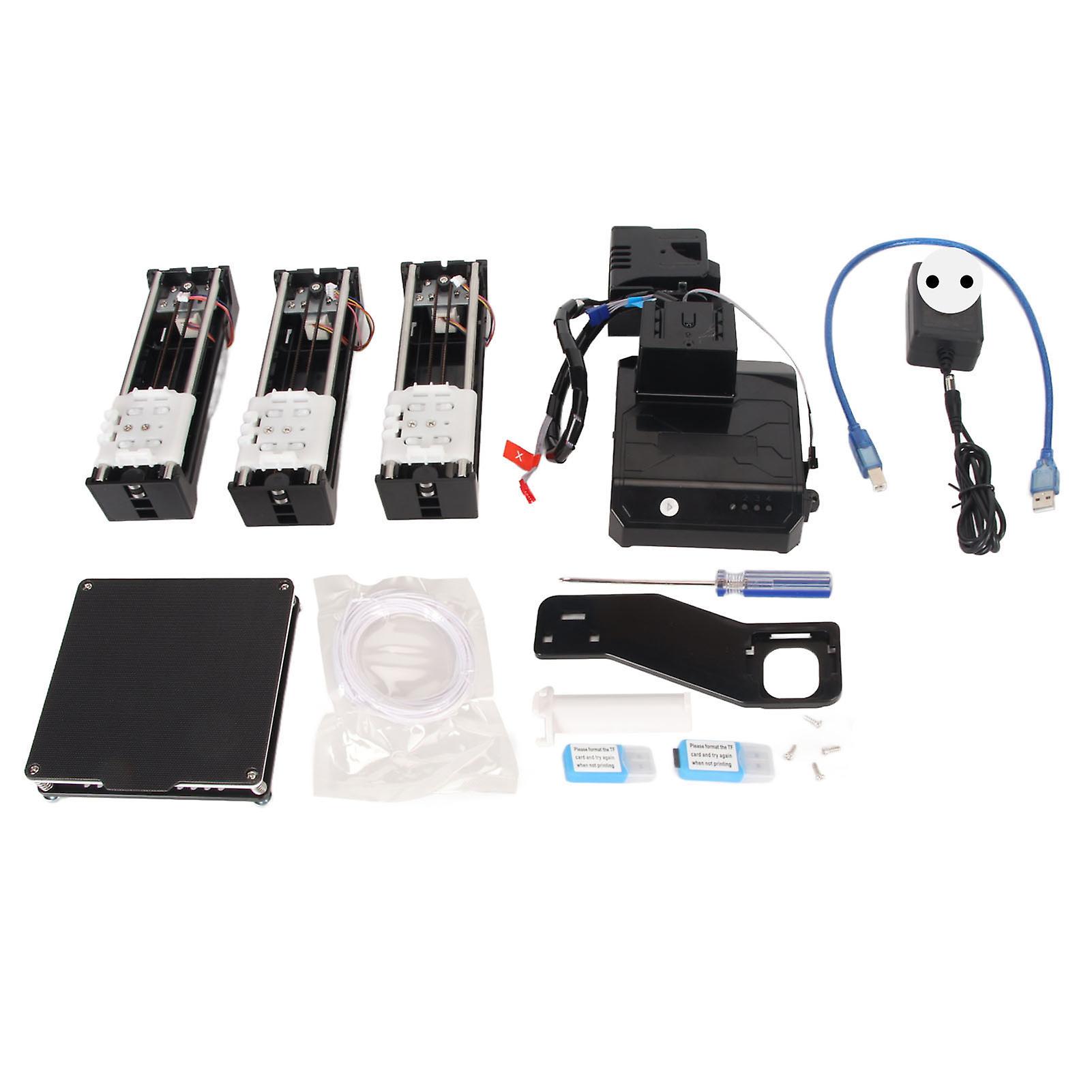 FDM Mini 3D Printer for Beginners High Printing Accuracy Uniform Heating Printing Volume 4x4x4in Mini 3D Printer 100240V