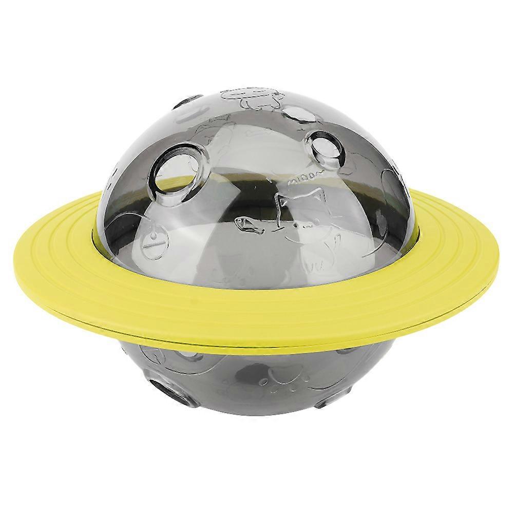 Jouet éducatif interactif en silicone pour chiens, anti-fuite et rotation, jaune