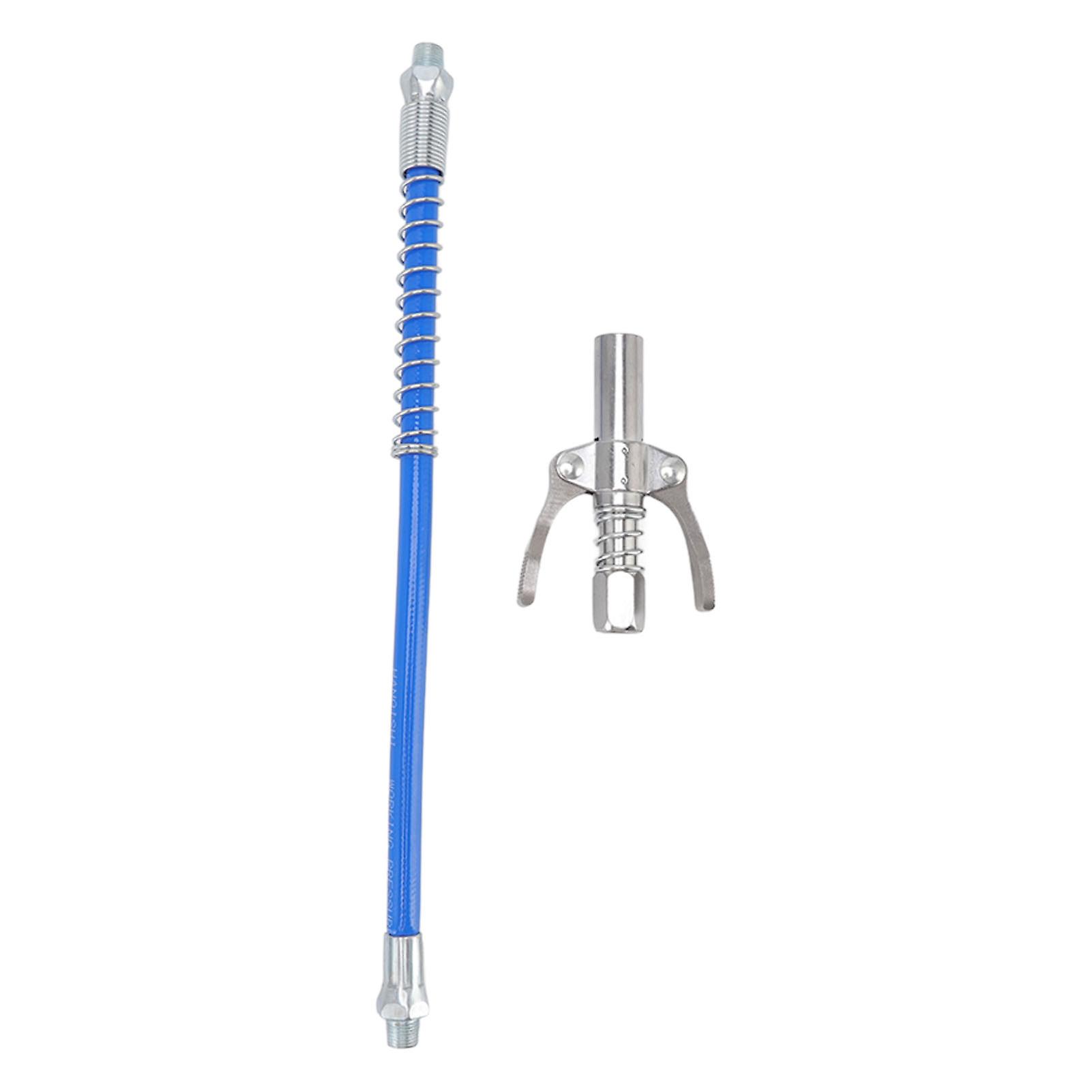 Grease Tool Coupler Electric Manual High Pressure Oil Nozzle Double Locking Clamp Grease Nozzle with 30.5cm Hose Male Thread G1/8 Type A 9x6x1.8cm/3.