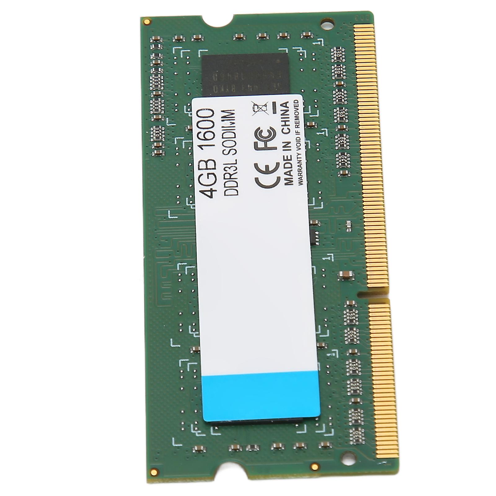 RAM DDR3L SODIMM 1600 MHz 64 bits, largeur 204 broches, connexion de données Plug and Play, RAM 1600 MHz pour ordinateur portable 8 Go