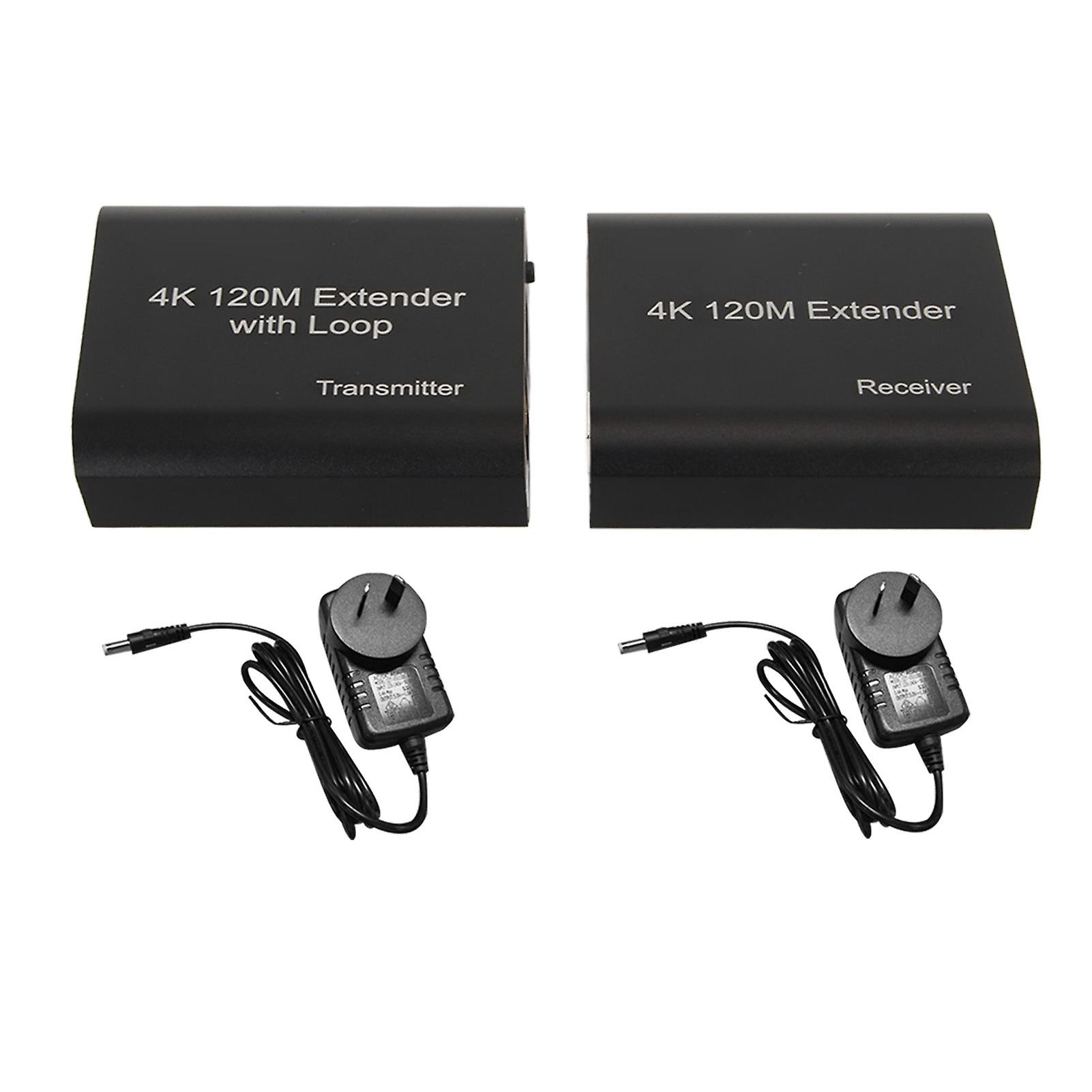 HD Multimedia Interface KVM Extender 4K At 30hz Single Channel Network Extender 393.7ft 100‑240V AU Plug