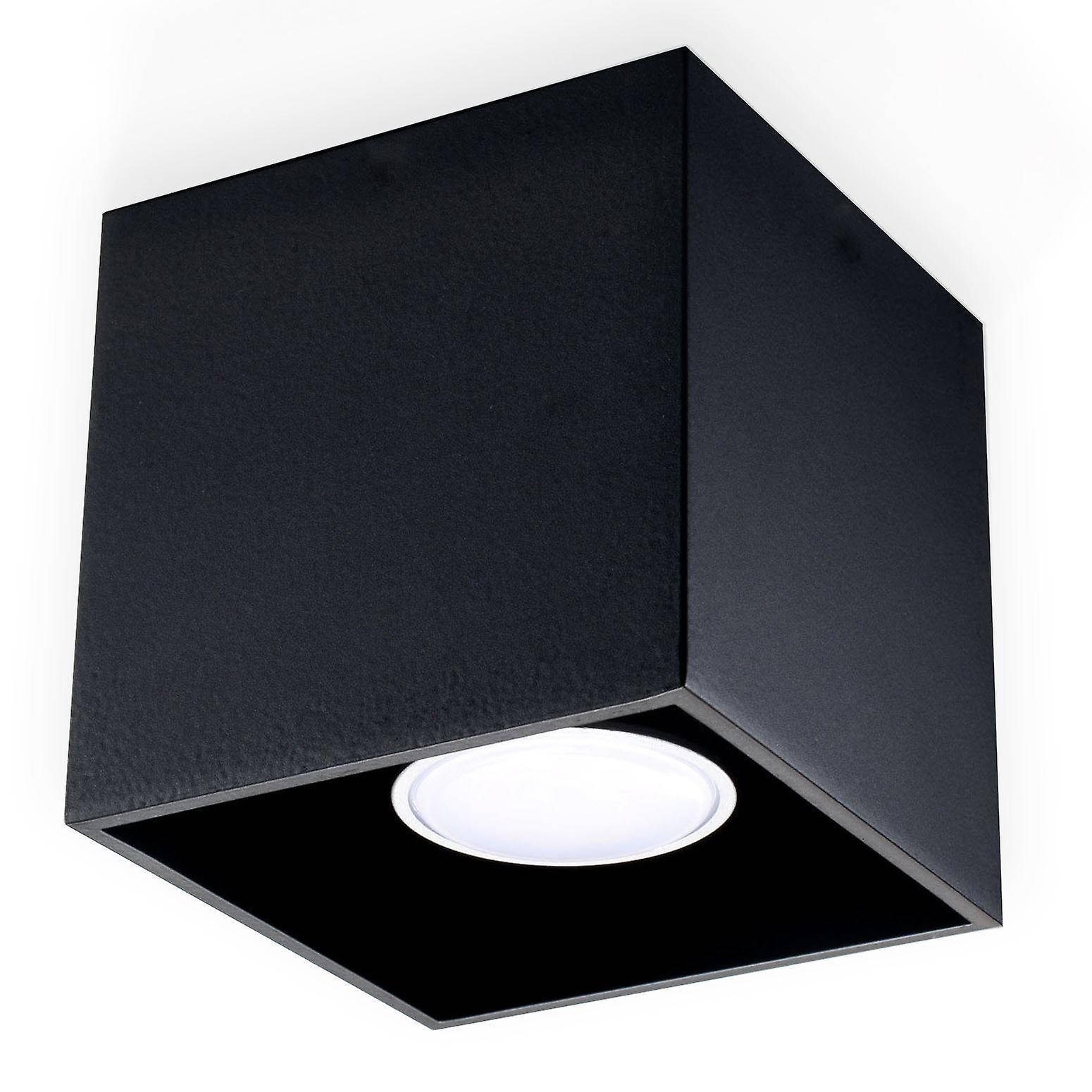Sollux QUAD - 1 Light Surface Mounted Downlight Black, GU10
