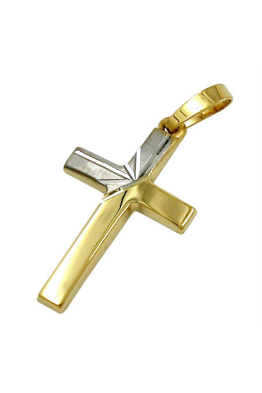 Pendant Cross Two Tone 14k Gold - Gl430498