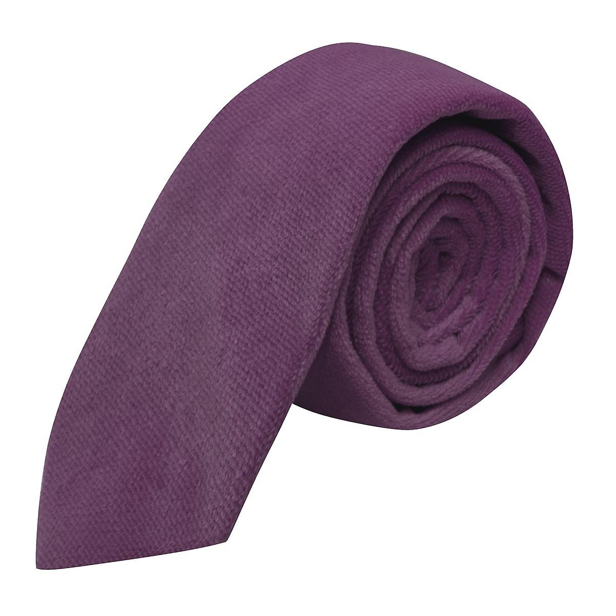 Deep Purple Textured Velvet Tie