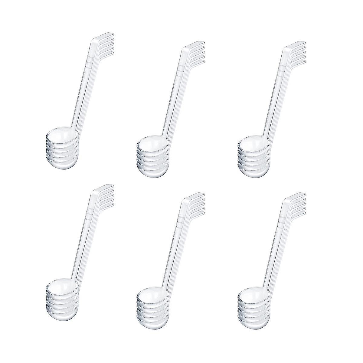 30 pezzi di piccoli mestoli trasparenti per salsa, lunghi mestoli di plastica per condimenti e salse