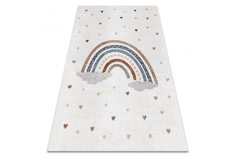Carpet BONO 724 RAINBOW HEART cream / light grey
