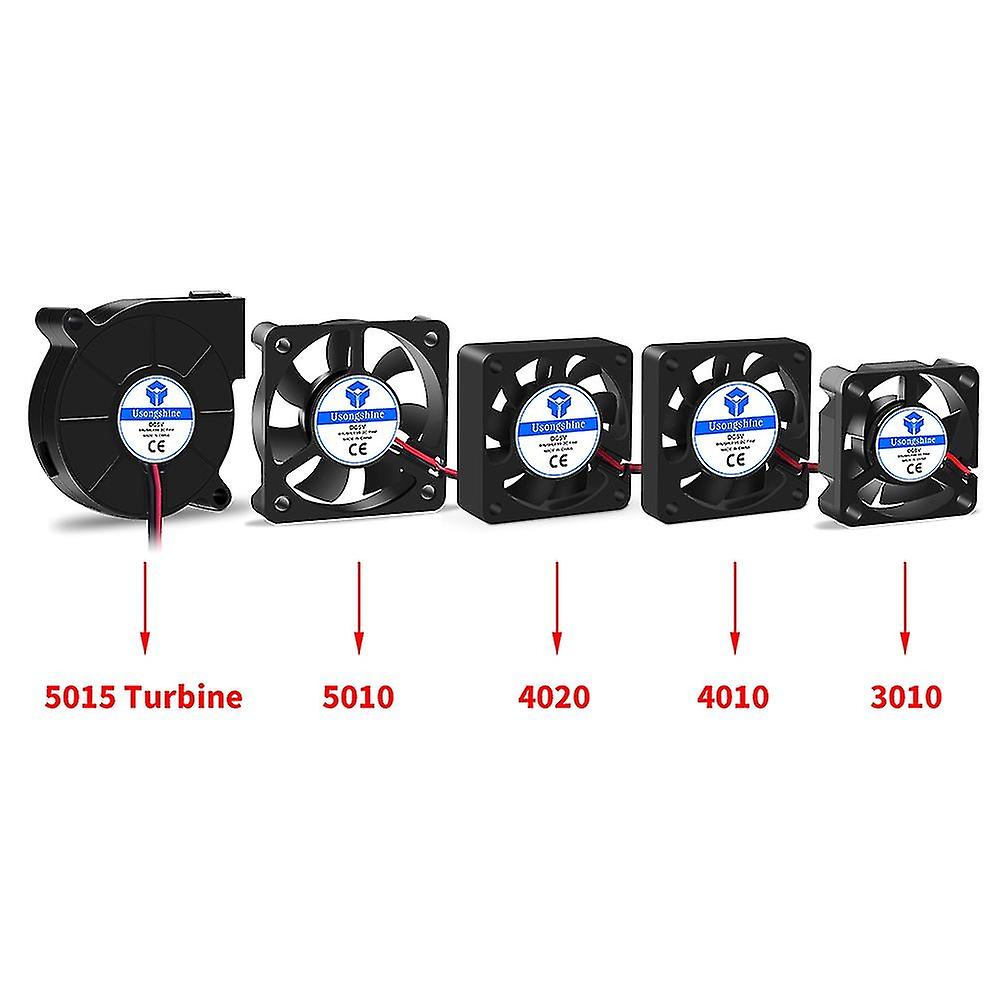5015/5010/4020/4010/3010 5v/12v/24v Cooling Turbo Fan Brushless 2pin For 3d Printer Extruder Dc Cool