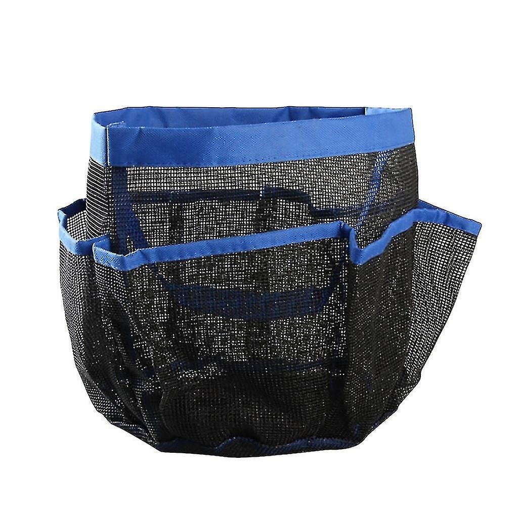 1 Piece Creative Foldable 8 Grid Oxford Fine Mesh Storage Bag Bathroom Blue