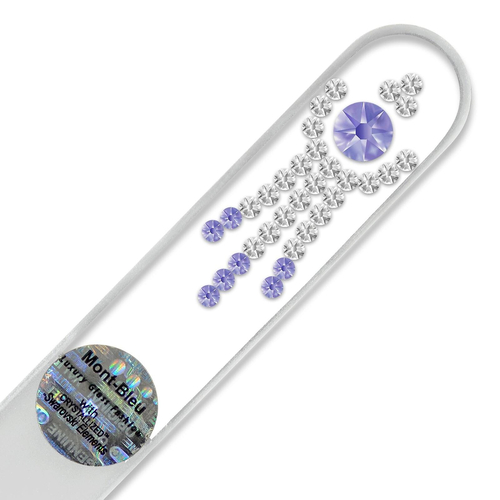 Mont Bleu 装饰品水晶指甲锉 LE-4 - 坦桑石 - 水晶