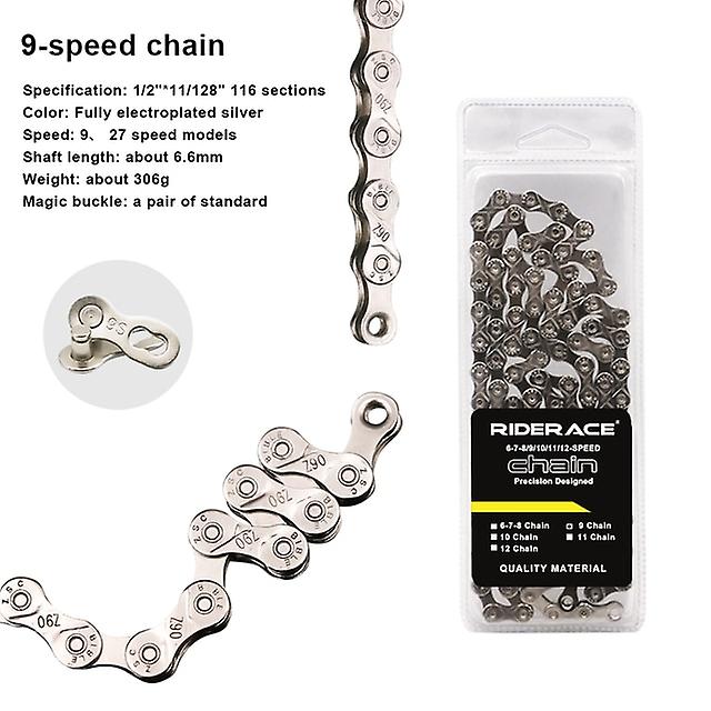 Bicycle Chain Ultralight 116l 8 9 10 11 12 Speed Silver Bike Chain For Mtb Road Variable Speed Cycling Chain