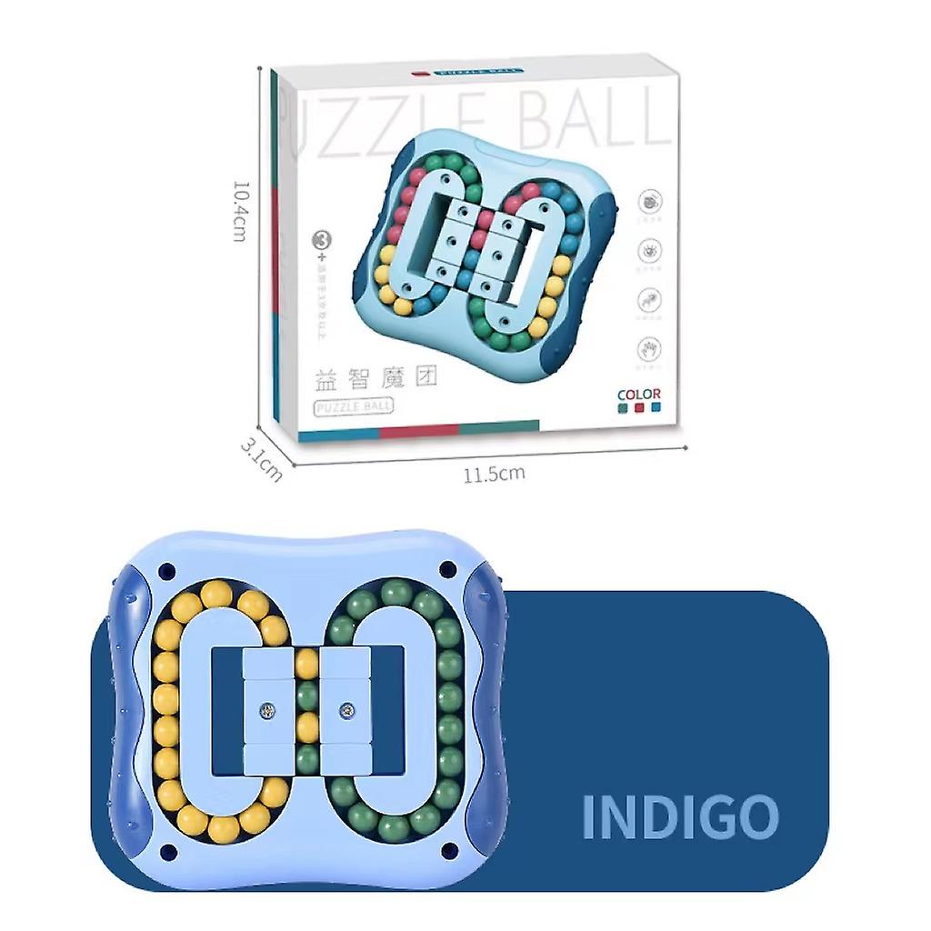 Fidgets Bean Puzzle Intelligence Kids Stress Relief Reversible Toy Maze Beads Gyro Puzzle Simple Fidget Game Puzzle Toys