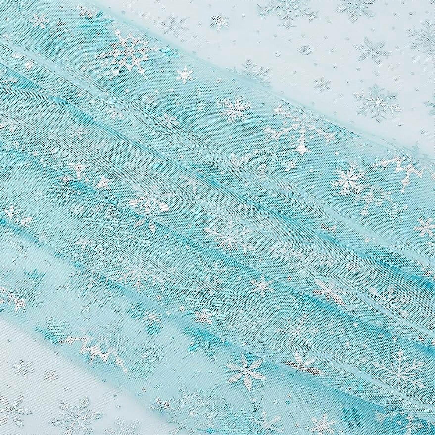 118x78inch Snowflake Mesh Fabric Classic Style Background Decorative Fabric