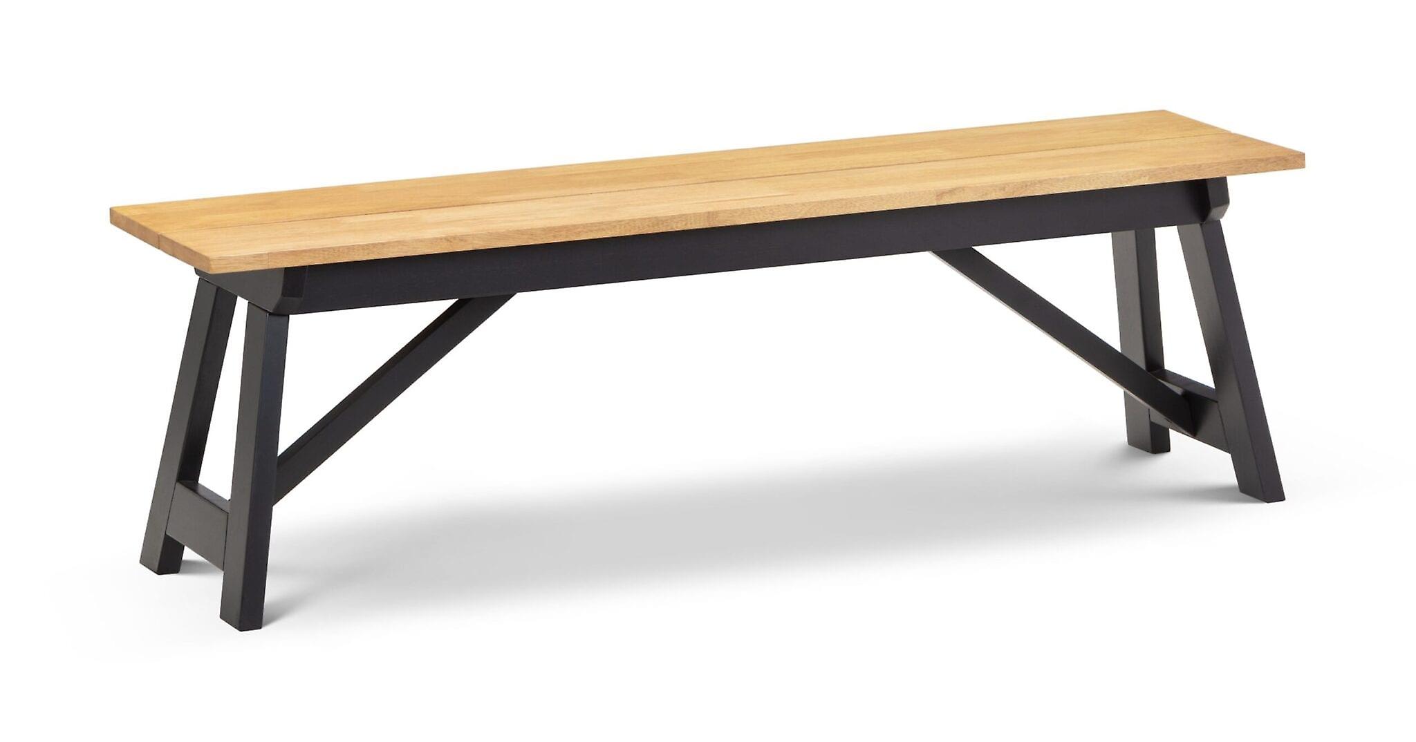 Hackney Bench Black/Oak
