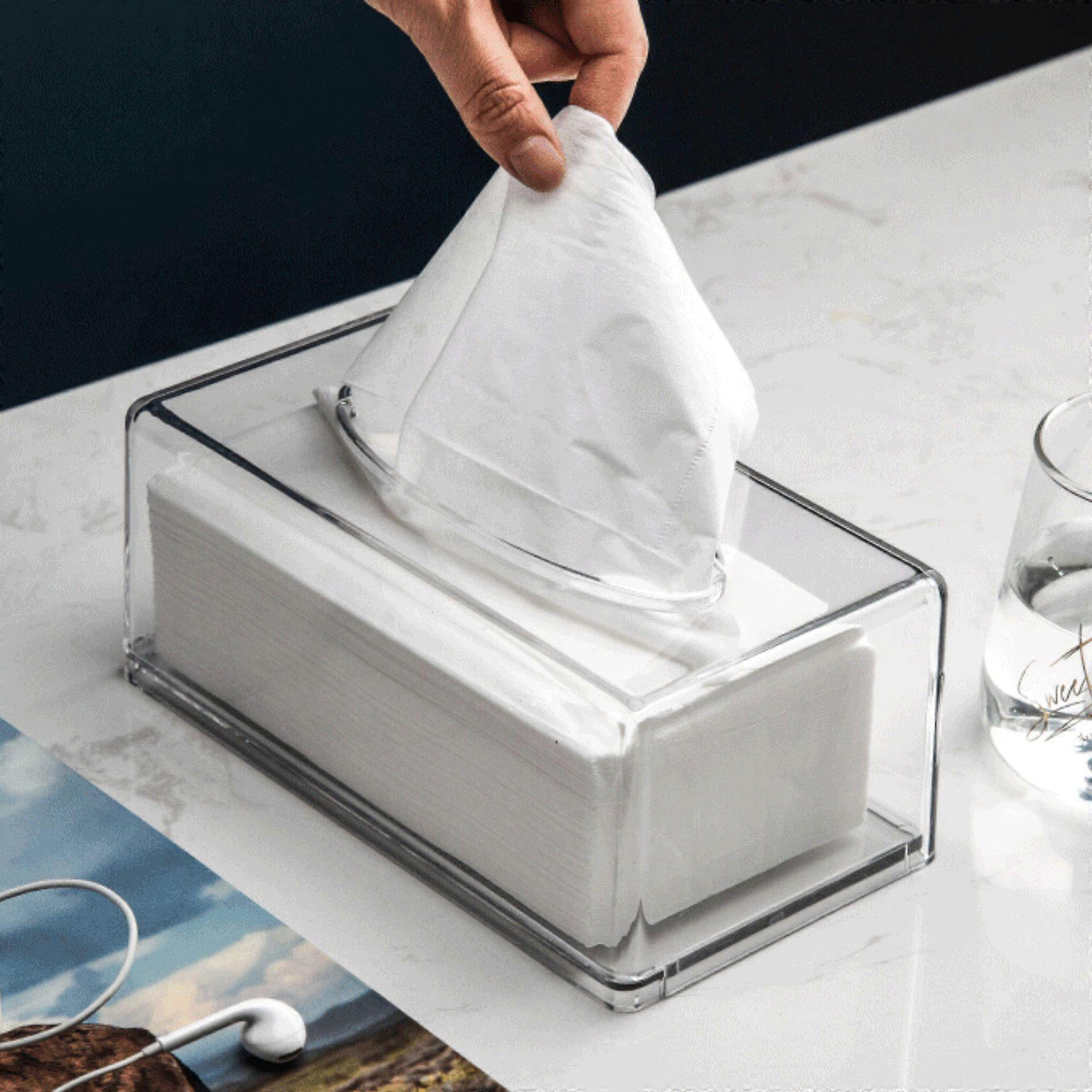 Clear Acrylic Tissue Box,22X12X9CM,Napkin Dispenser