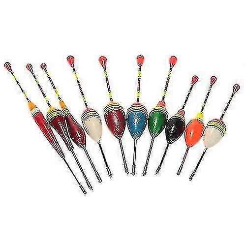 10 buc Multi-purpose Light Floaters Fishing Floats Set Buoyant Bite Strike Indicator_Feb