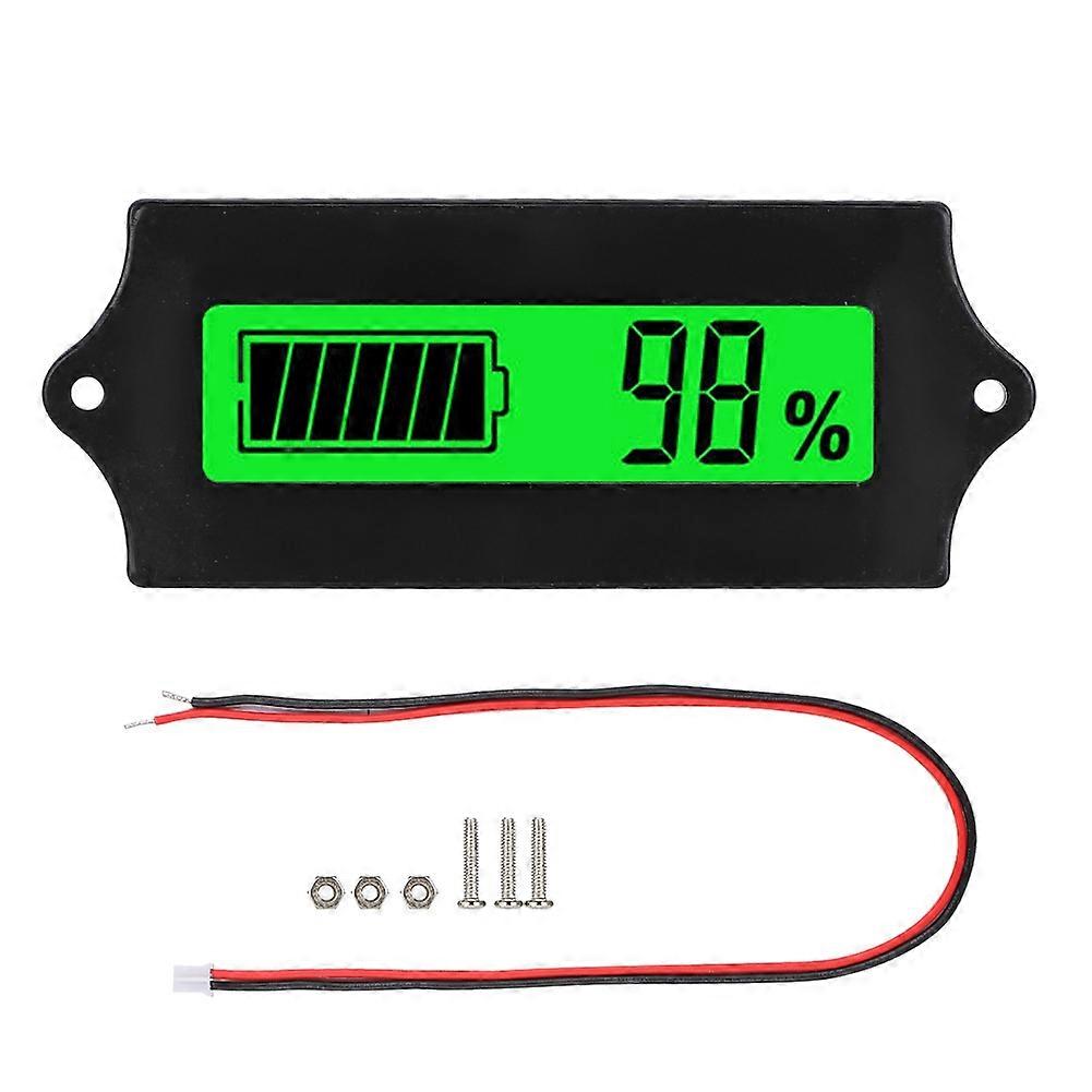12-84V GY-6G Battery Power LCD Display Voltage Meter Voltmeter with Light Alarm (Green Light)