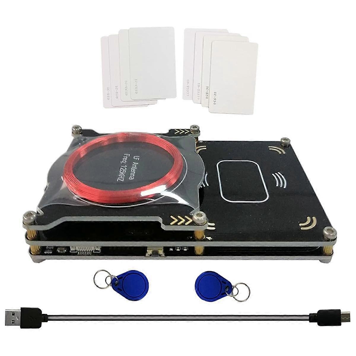 アップグレードされた512k Proxmark3 Easy V3.0 RDV4メモリID M1 IC内蔵RFIDカードリーダー統合アンテナ復号化デコーダー