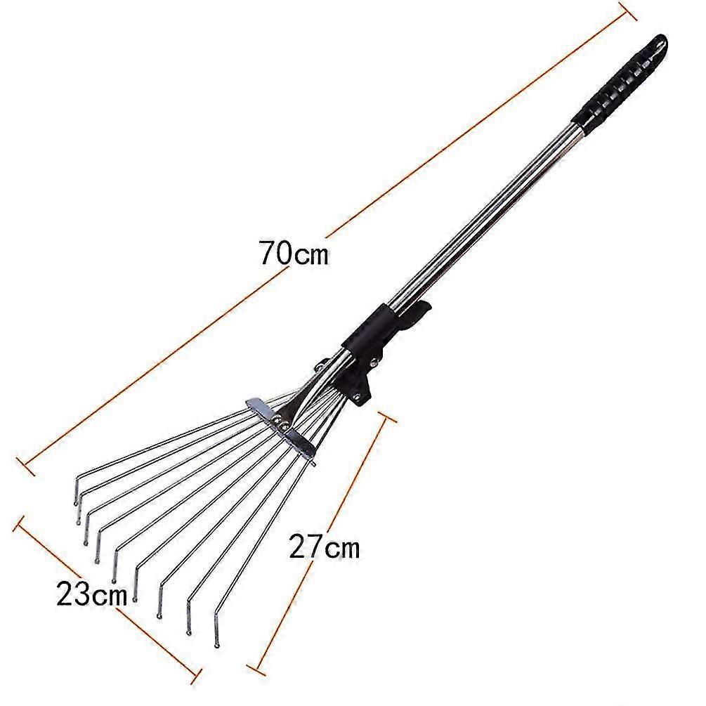 2024 Garden Leaf Rake Metal Adjustable Garden Rake Extendable Weed Rake ...