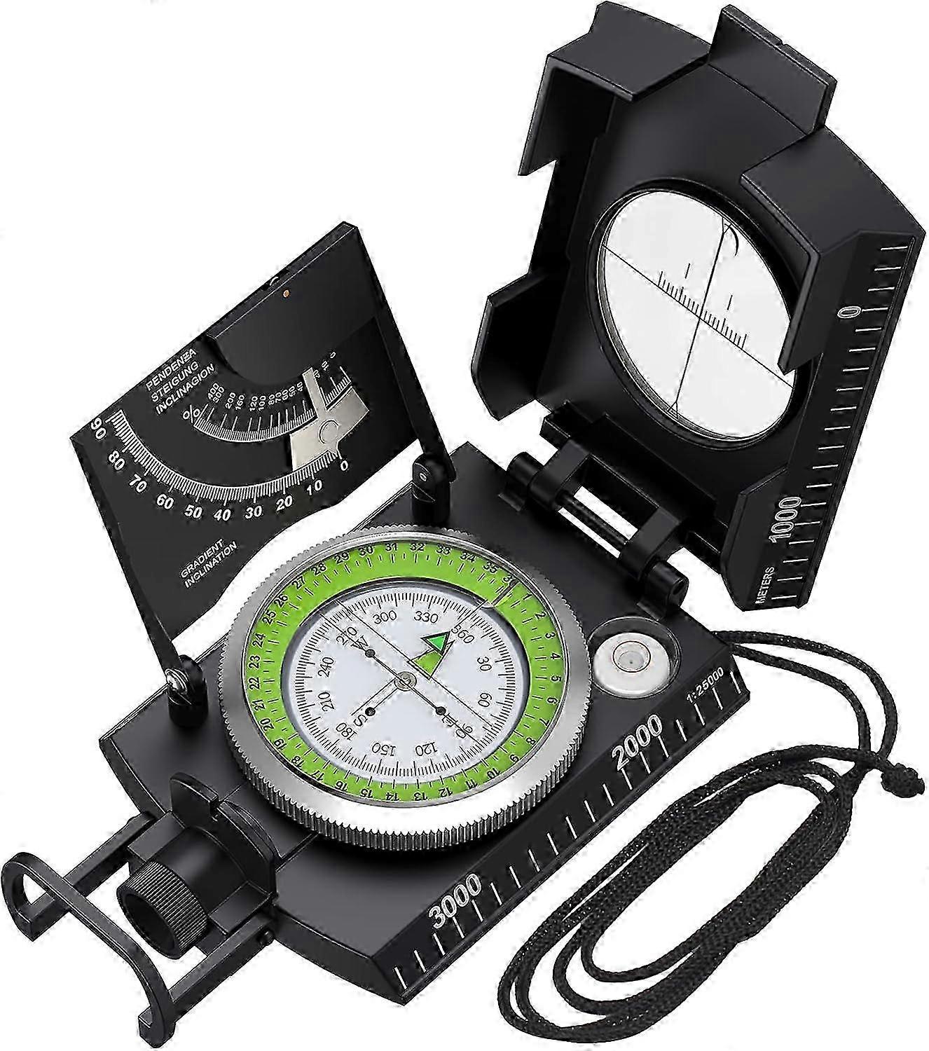 Professional Hiking Compass with Clinometer Aiming Compass Navigation Compass