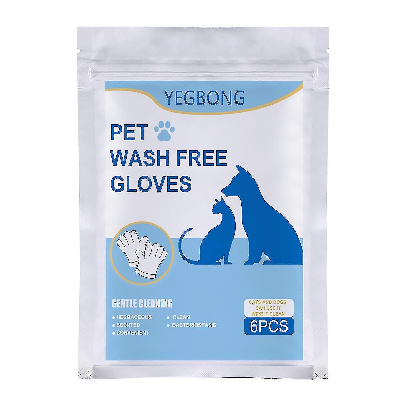 1 Pack 6pcs Pet Disposable Gloves Cleaning Massage Gloves