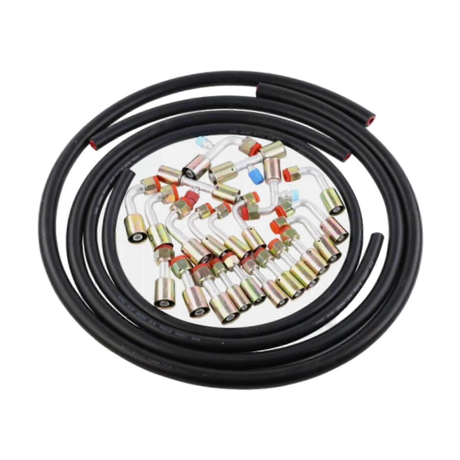 25Pcs Generic Air Conditioning Hose and Fitting Kit Professional Replacement