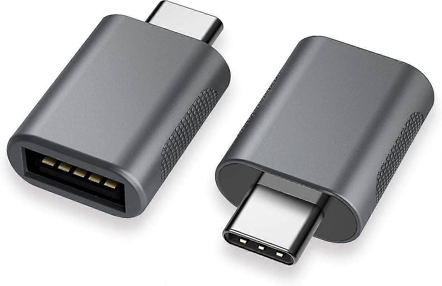Adattatore da USB C a USB (confezione da 2), Adattatore da USB-C a USB 3.0, Adattatore da USB tipo C a USB, (nero)