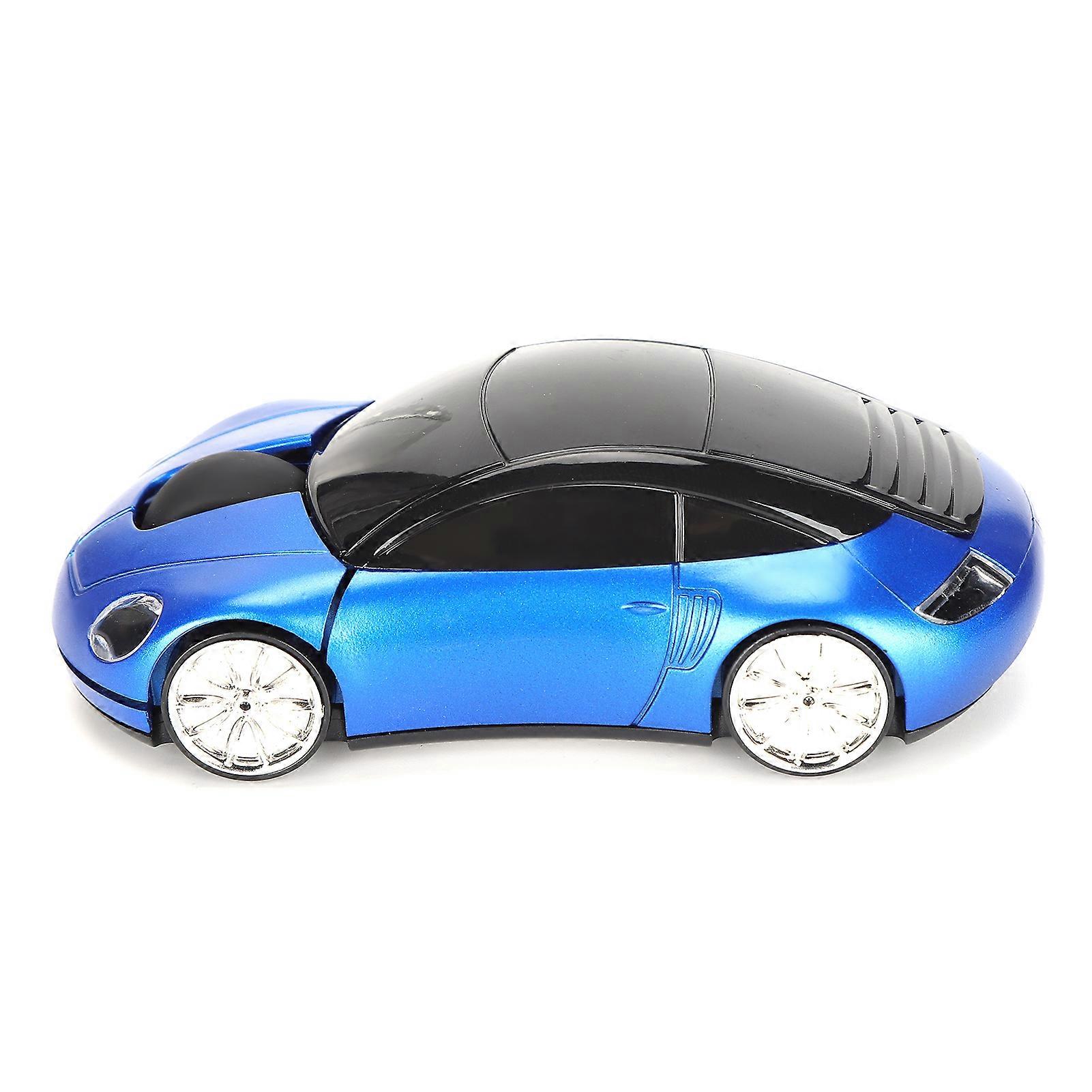 Laptop Mouse Smart CarShaped Portable 2.4G Cordless Mouse with USB Receiver for Office Laptop Computer Tablet(Blue )