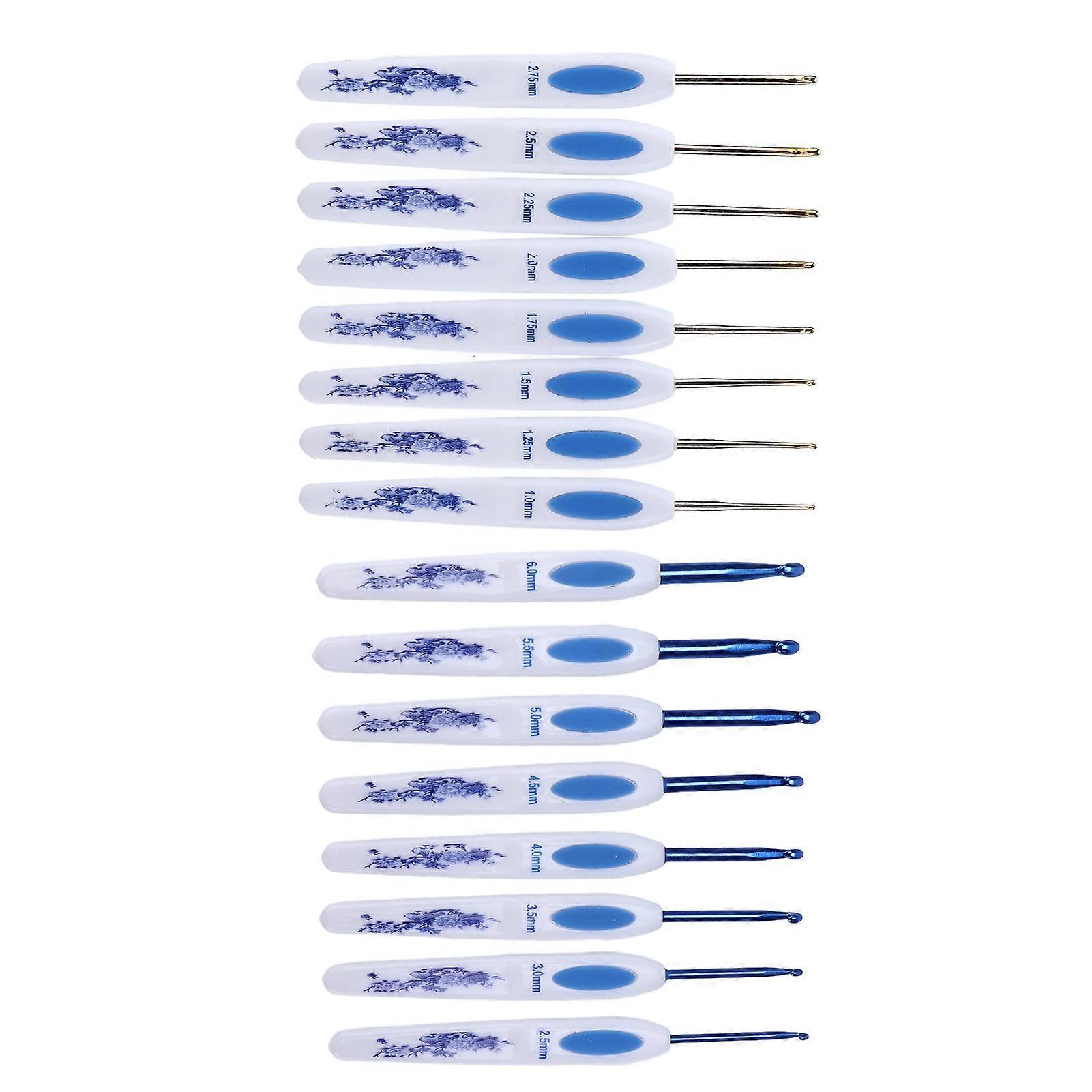 Crochet Hooks Set with Ergonomic Handle for Comfortable DIY Knitting Tools for Beginners and Enthusiasts