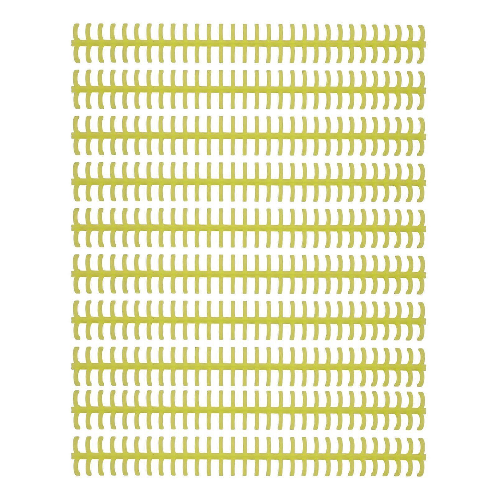 10 Pcs Loose Leaf Binding Spine 30 Hole Cuttable Wear Resistant PP Plastic 10mm Binding Comb for Student Office Yellow