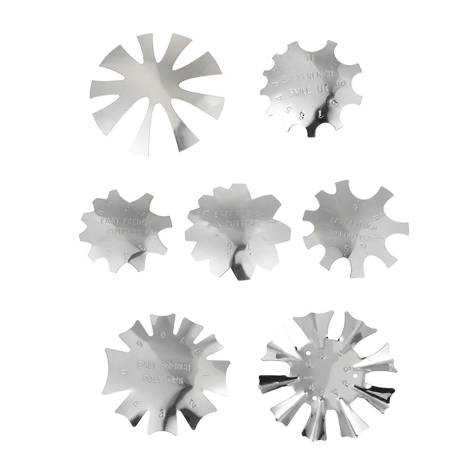 7 قطع مسمار مانيكير الانتهازي DIY لوحة وحدة معدنية مانيكير أداة القاطع