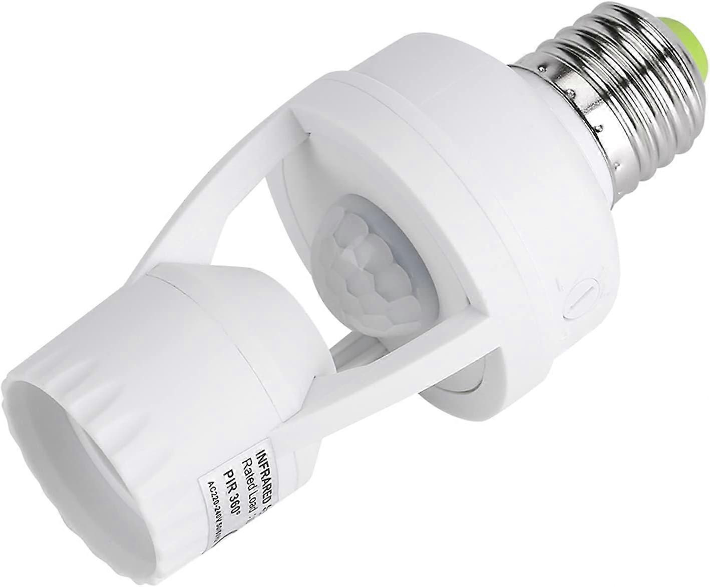 E27 LED Lamp Bulb Holder Light Switch Socket Adjustable Infrared Motion Sensor Durable and Energy-Saving for Bedroom Closets Bathroom