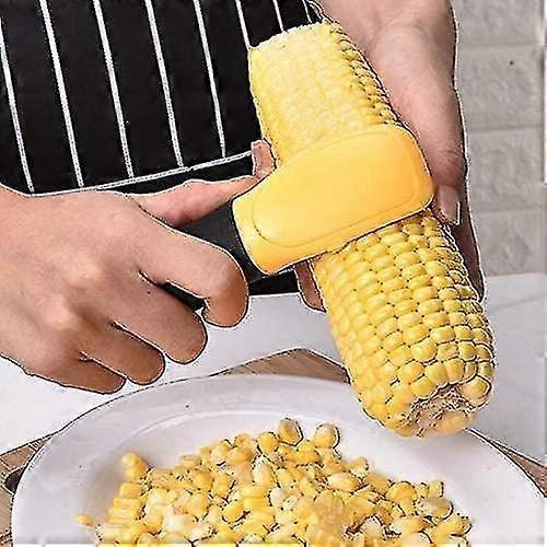 Corn Peeler, Corn Stripper Knife, Kitchen Corn Cob Remover Serrated Vertical