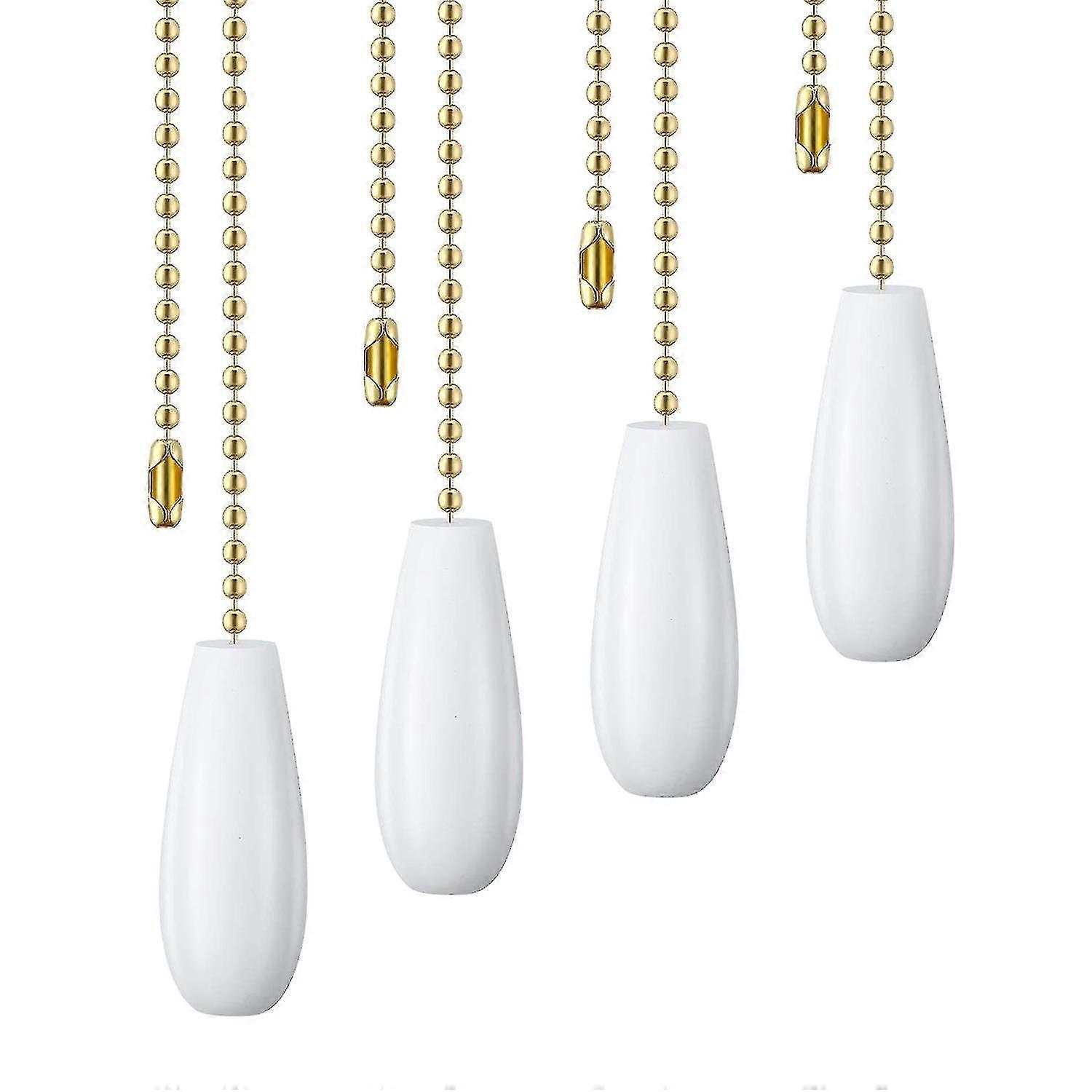 4 Pieces Ceiling Fan Chain Pulls Wooden Pull Chain Extension Pull Chain For Ceiling Light Lamp Fan