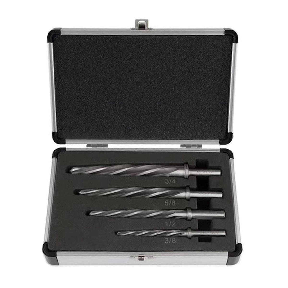 M2 HSS Taper Chucking Reamer, Bridge Construction Reamer Drill Bit 4Pcs Set, to Align or Enlarge Ho