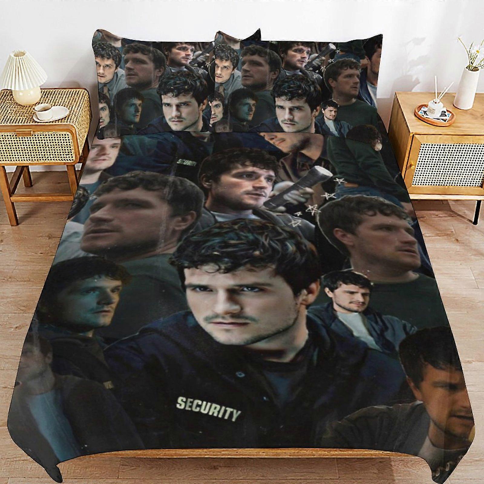 c91 Josh Hutcherson Conjunto de Cama Capa de Edredão Confortável e Leve Cartoon Roupa de Cama 3 Peças Conjunto de Cama Twin (1 Capa de Edredão e 2 Fronha) hn674