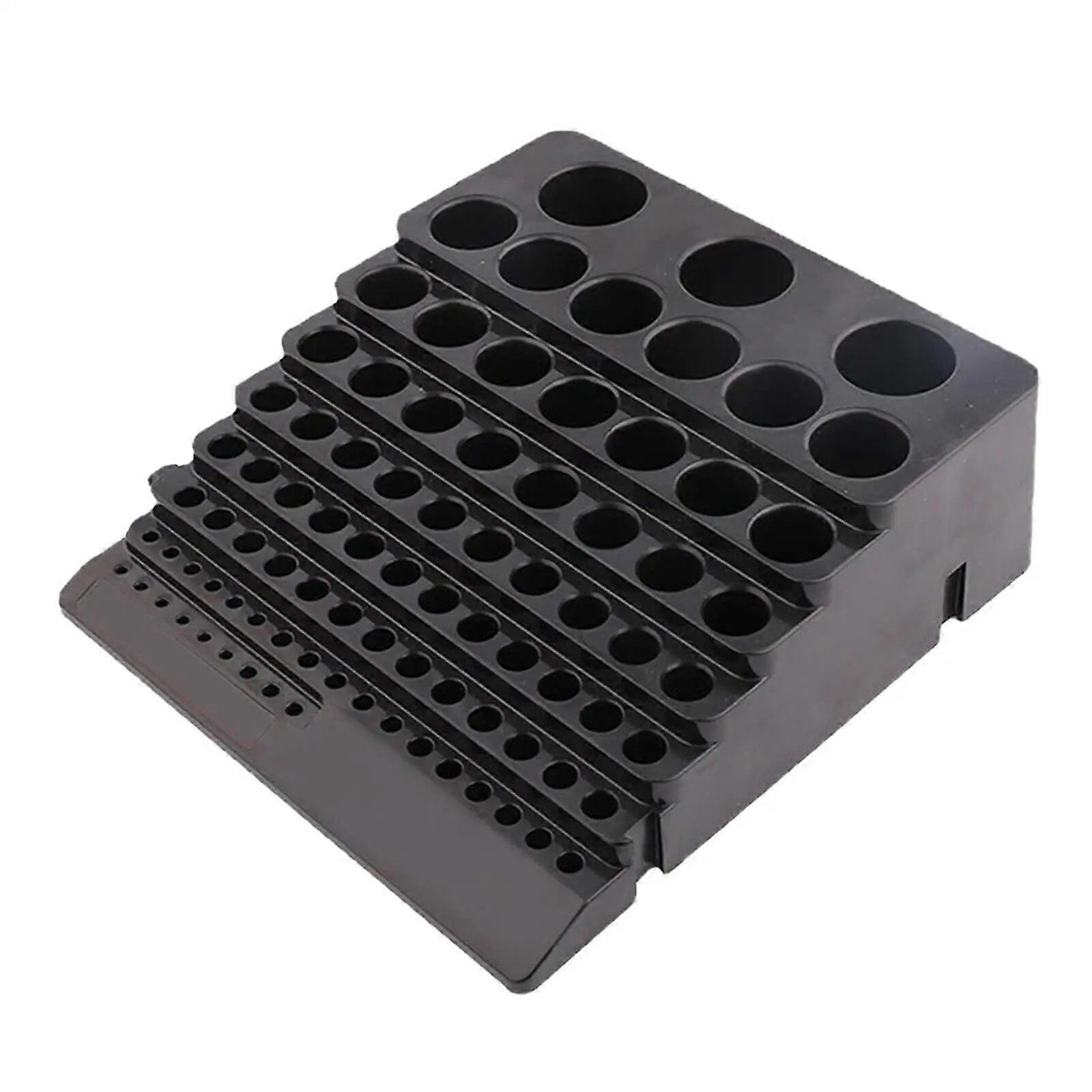 Hex Bit Organizer for Drill Bit CNC Durable Container Saving Space Storage Case 85 Holes Universal Milling Bits Storage Tray