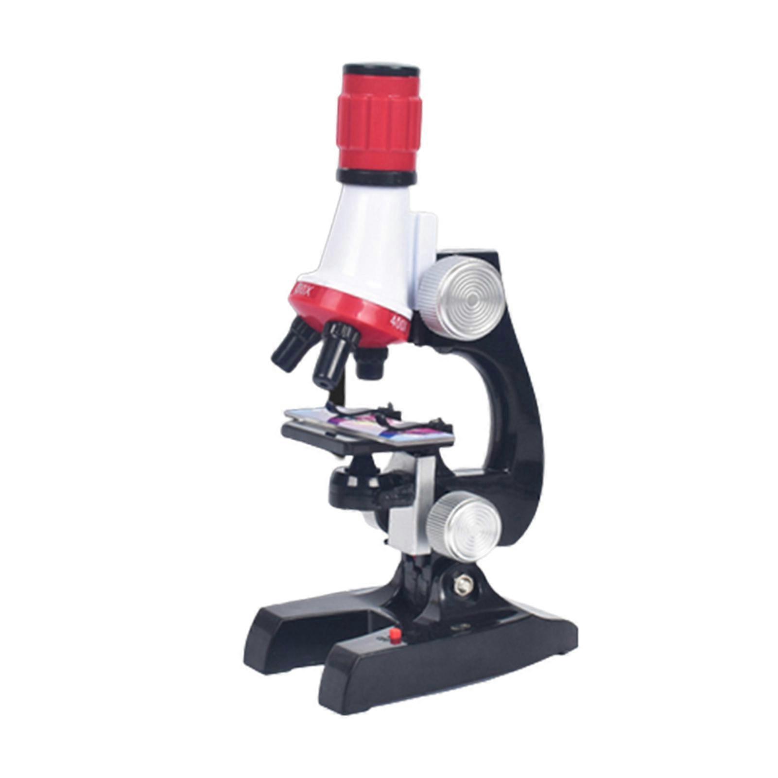 Portable Lab Microscope for Children 120/400/1200X LED Microscope Kit Nature Science