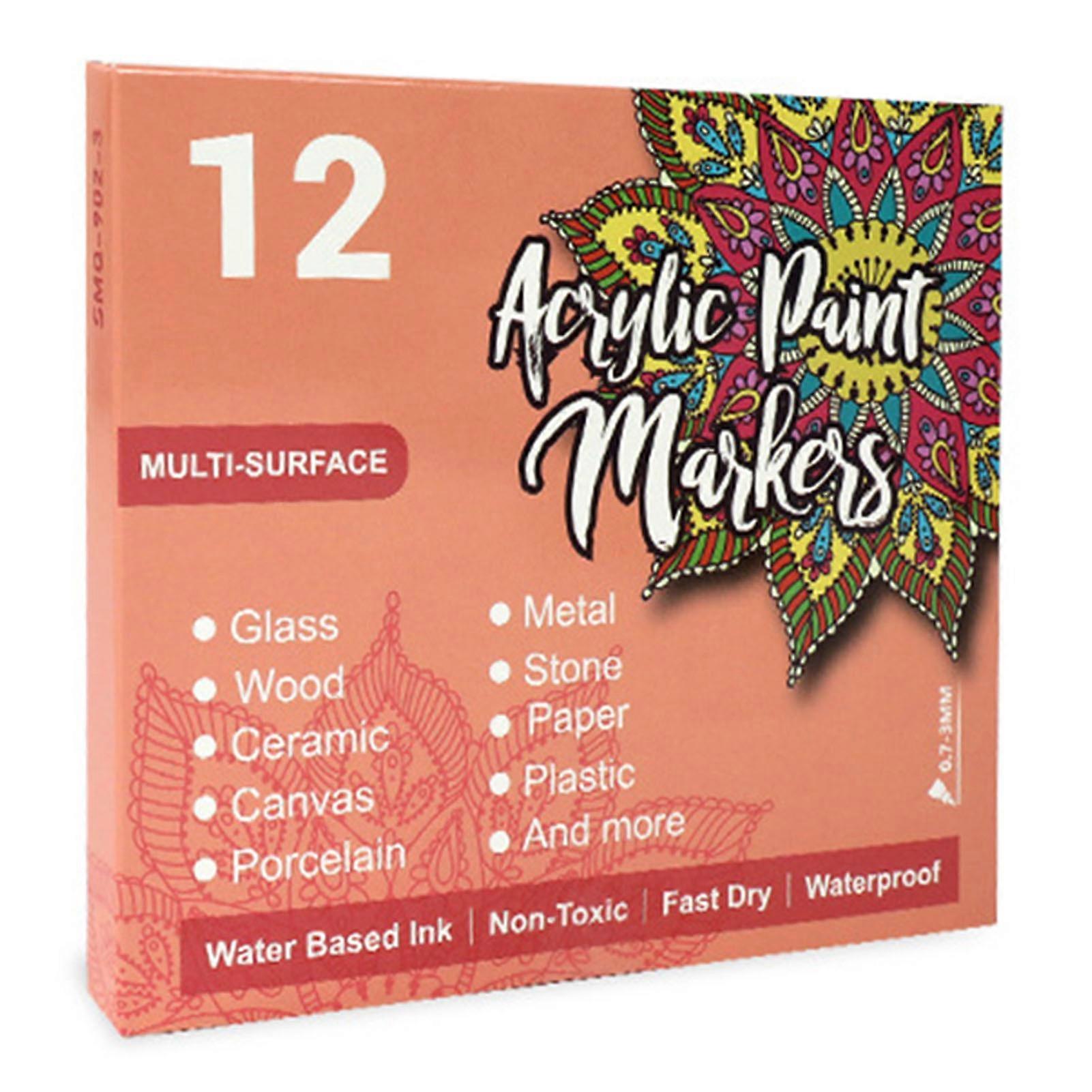 12 Colored Painting Highlighter Quick Dry Mark Notes Highlighter Journaling School Office Supplies