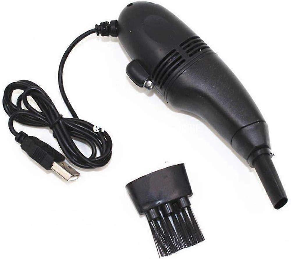 1 Pcs Mini Portable USB Computer Cleaning Tool Powerful Keyboard Vacuum Cleaner Brush (Black),2024 Ping