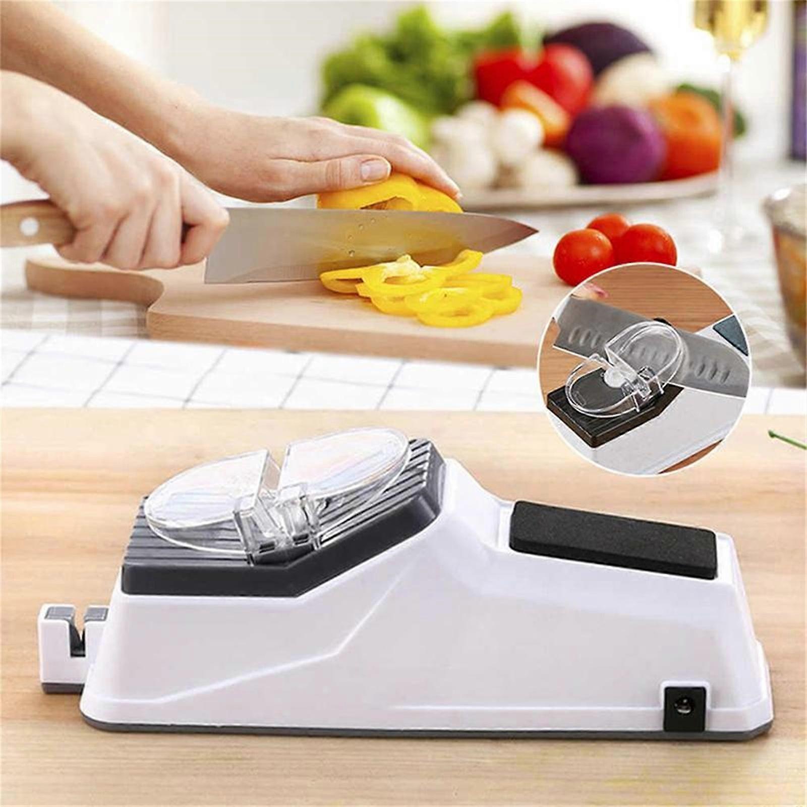 Electric Knife Sharpener,USB Electric Sharpener,Hand Sharpening Stone (Including 3 Grinding Discs)