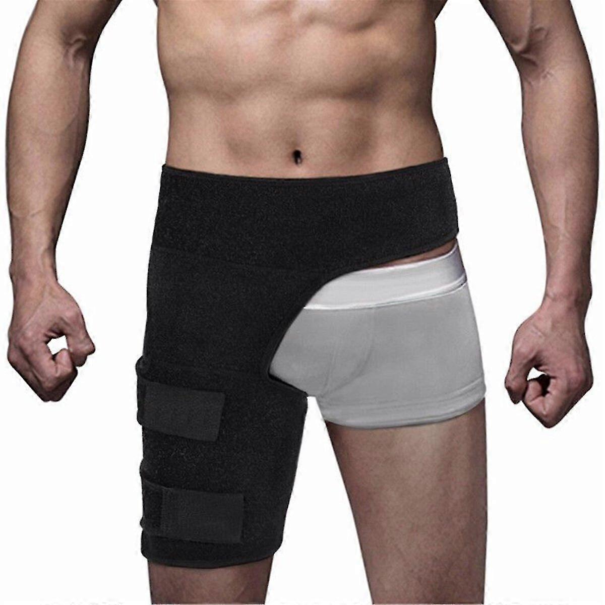 Hip brace adjustable leg groin support compression wrap hip thigh pain relief strap