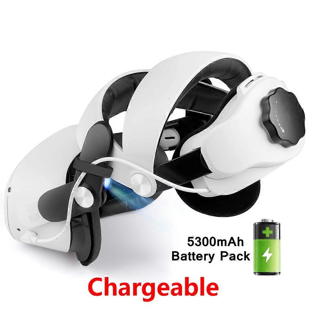 2023 For Oculus Quest 2 VR Elite Strap With Battery 5200mAn Fast Charger Power Bank Halo Strap For Meta Oculus Quest 2