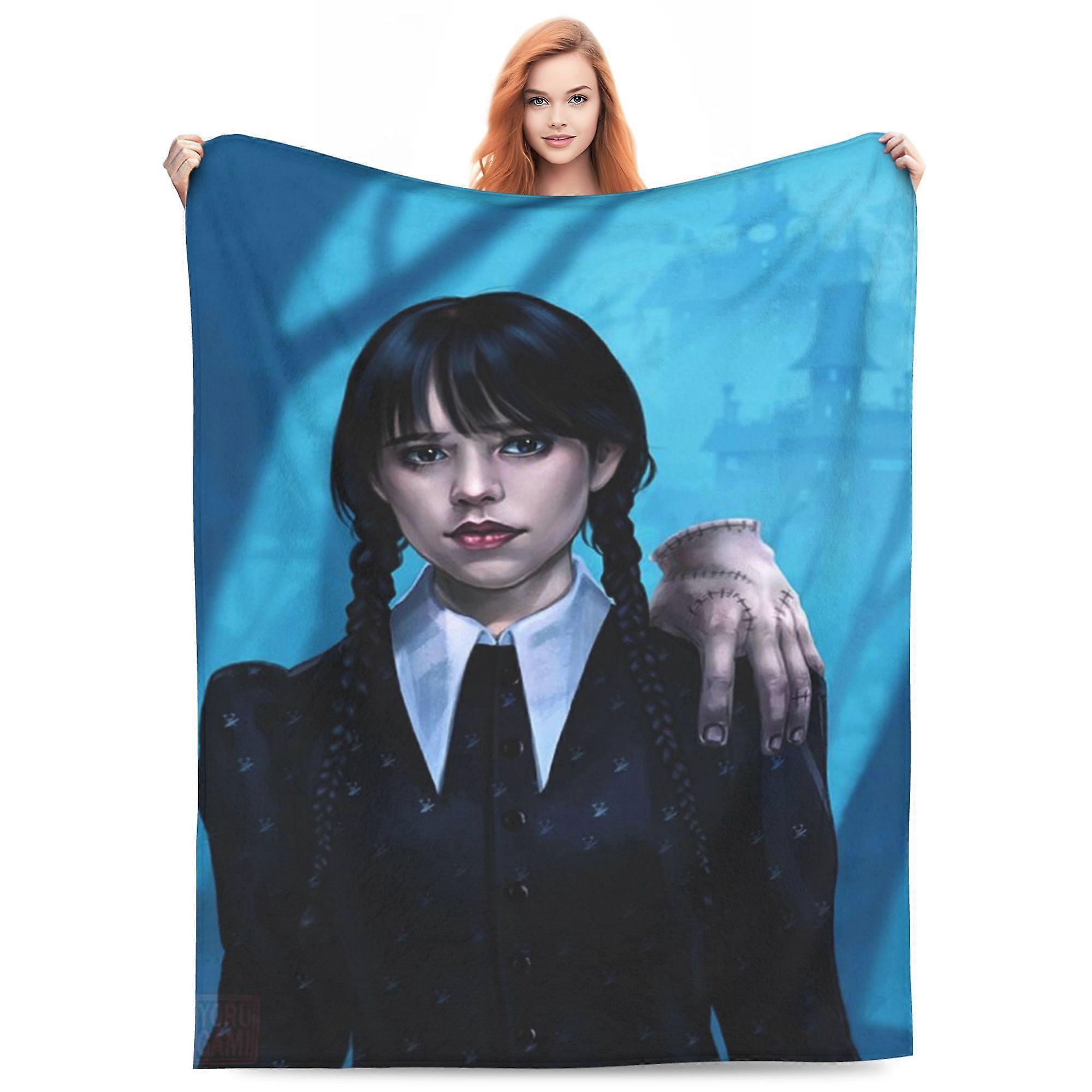 Wednesday Addams Throw Blanket, Ultra Soft Cozy Luxury Fleece Blanket For Couch Bed Sofa, Lightweight Warm Fuzzy Plush Blankets Bedding For All Season
