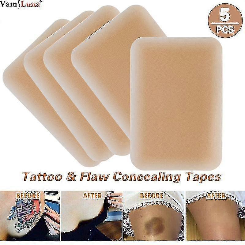 5 Pack Breathable Tattoo Flaw Concealing Tape, Scars Flaw Cover Up Tape Stickers,tattoo Covers And Skin Shields Cov