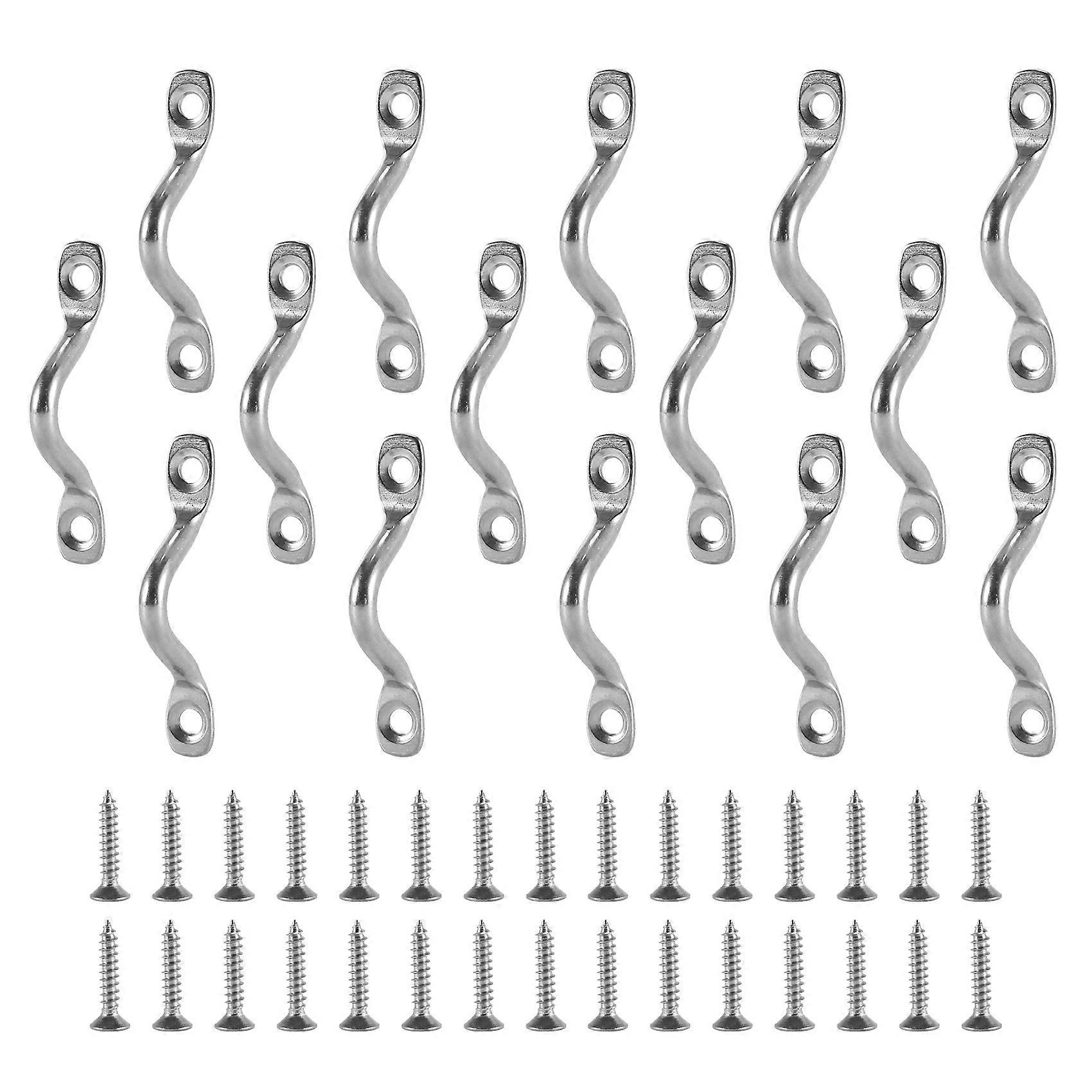 15 Pcs Plaque D’acier Inoxydable Plaques D’oeil Plafond Crochet Kayak Oeil Plaque Kayak Pad pour Kayak Canoë, Kaya