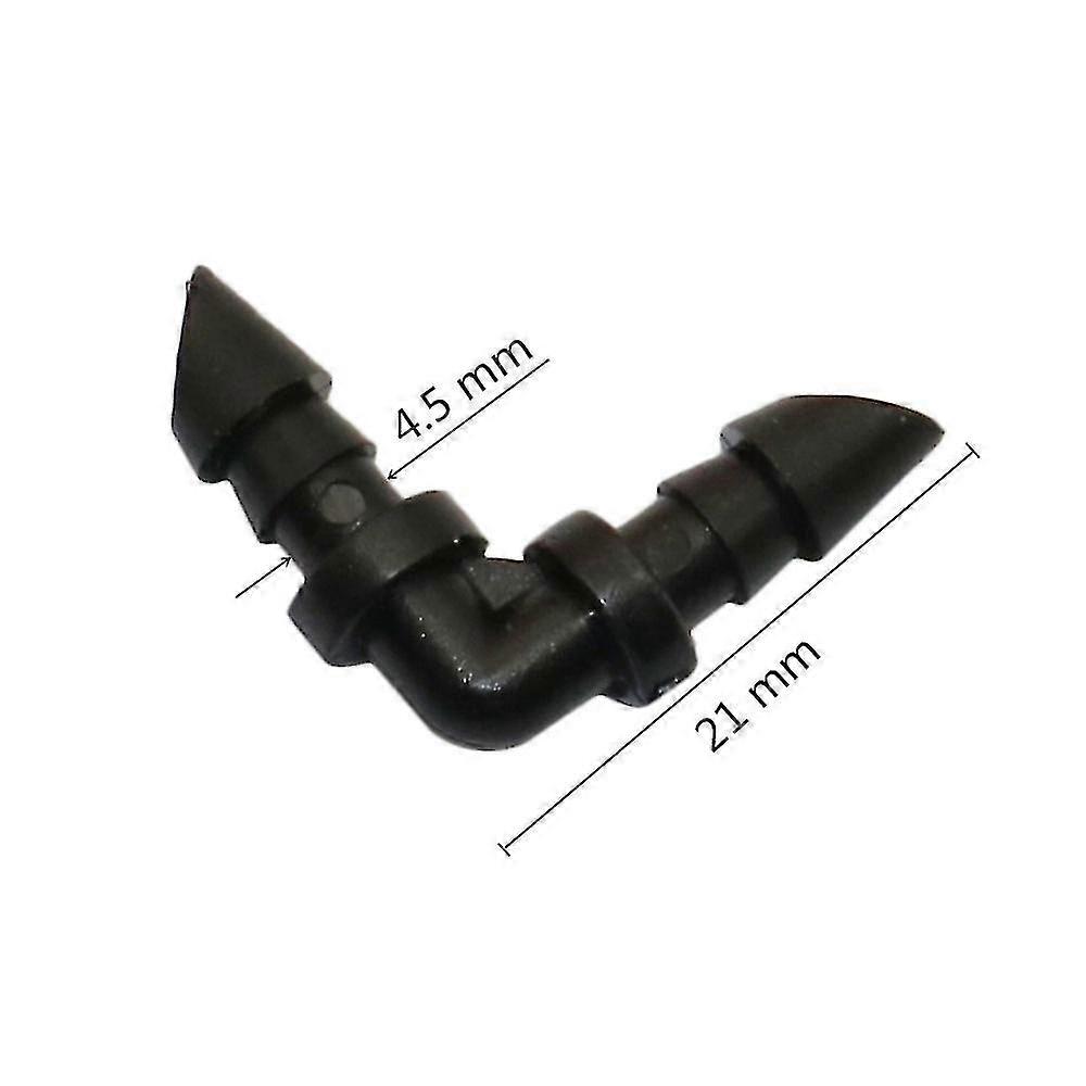 200 Pcs Barbed Straight Elbow Cross Three Way Tee Connectors Garden Irrigation Connection Barbed Hose Splitters 4/7mm Hose Tool